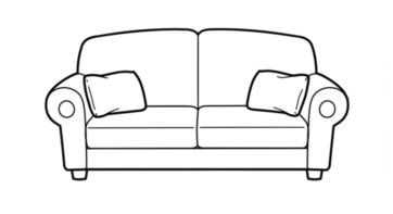 Okul öncesi ev eşyaları boyama kitabı çizim örneği