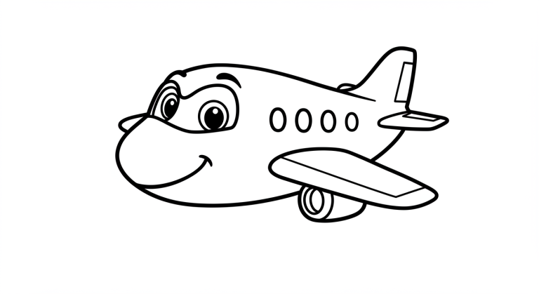 3-6 yaş okul öncesi çocuklar için taşıtlar boyama kitabı çizim örneği